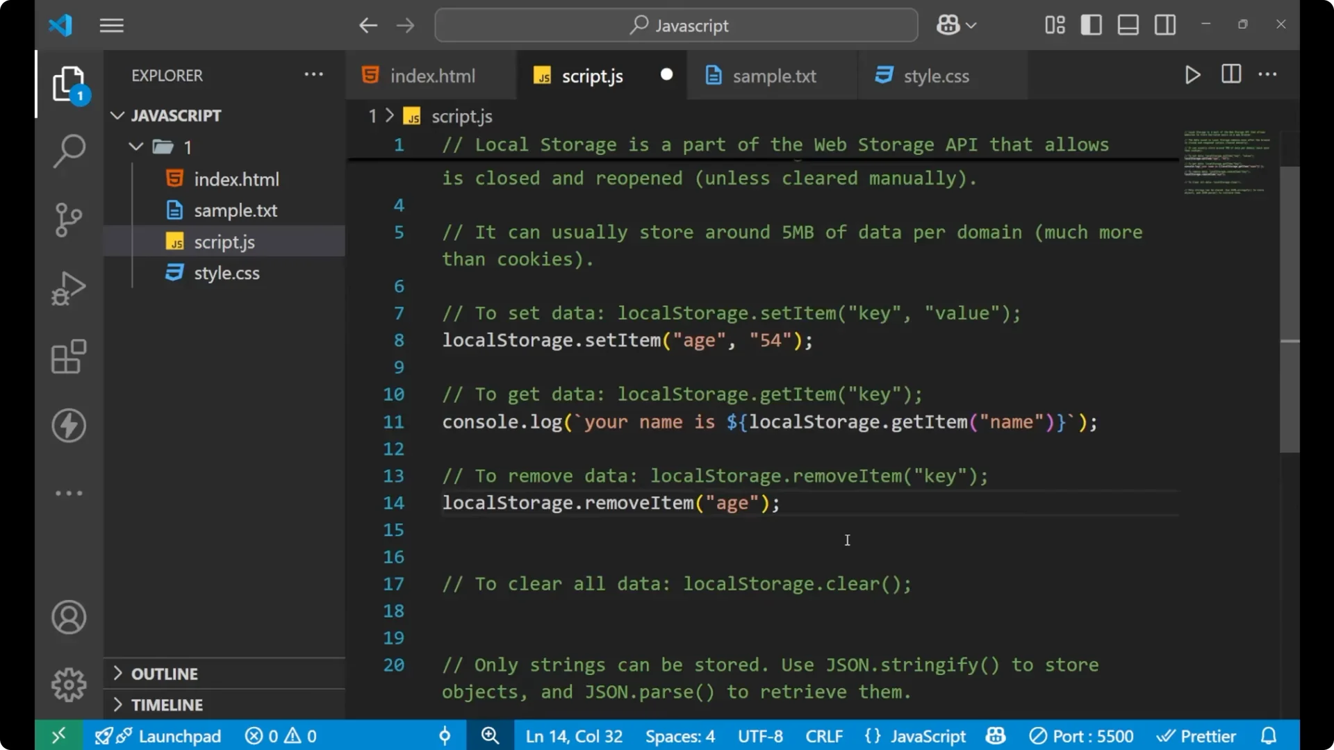 Master Local Storage in JavaScript: Save and Retrieve Data Easily  10