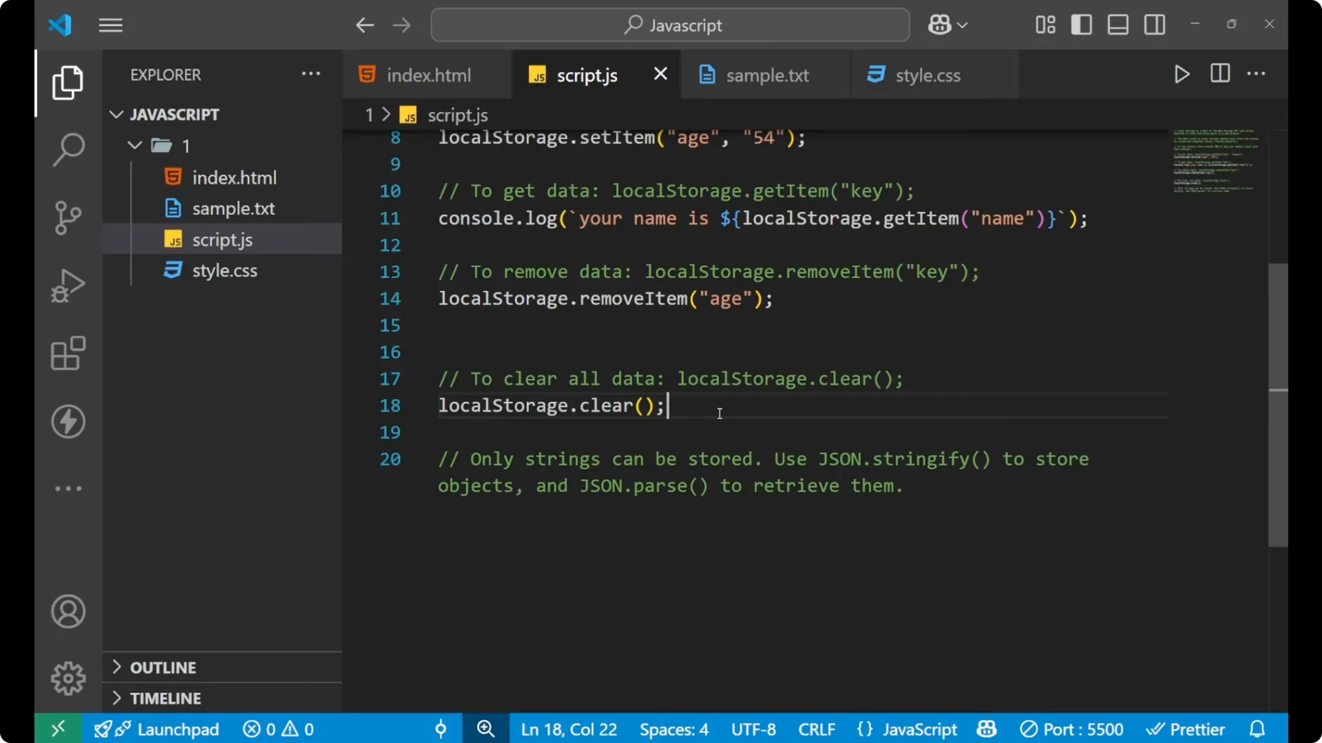 Master Local Storage in JavaScript: Save and Retrieve Data Easily  13