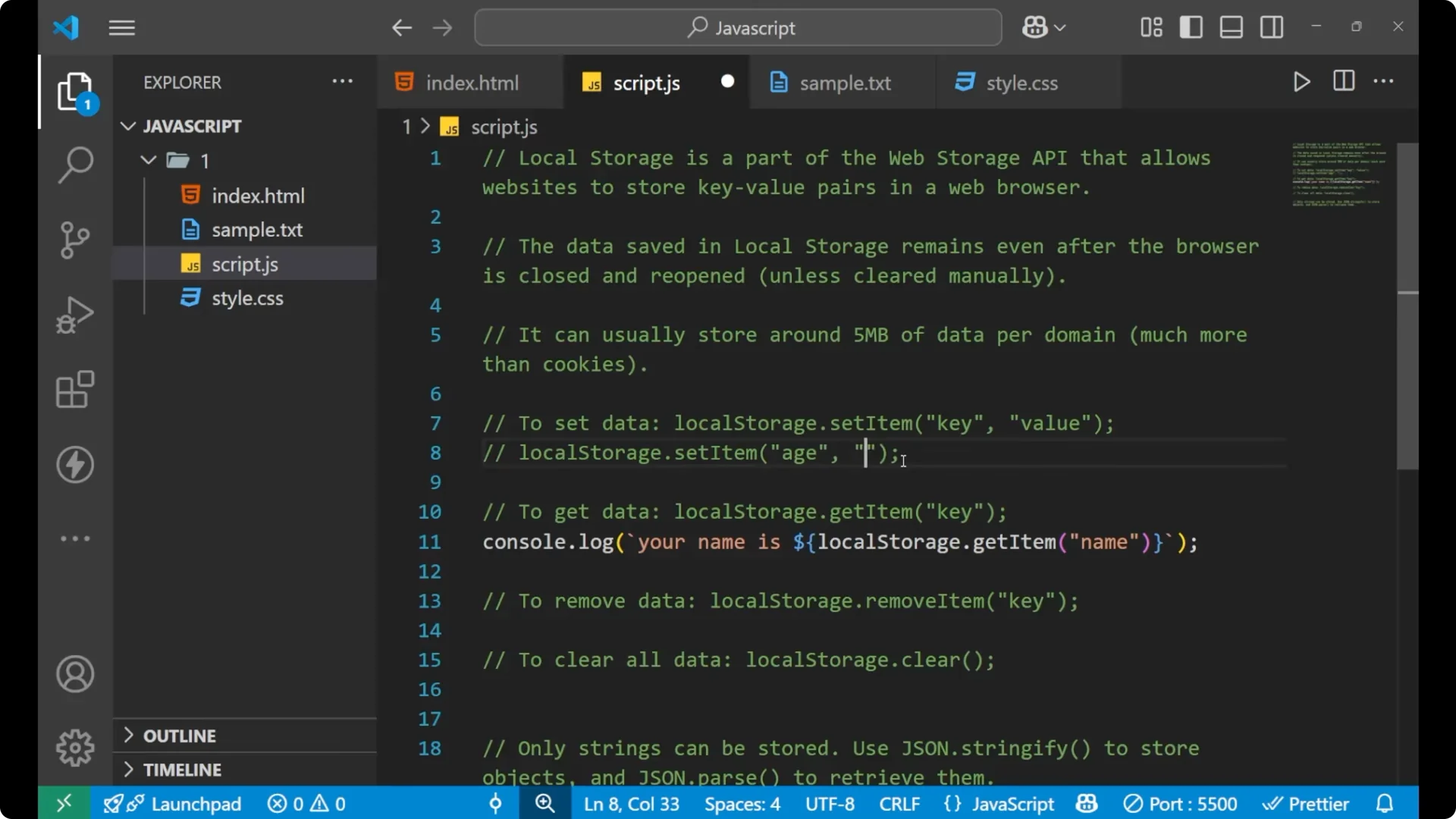 Master Local Storage in JavaScript: Save and Retrieve Data Easily  7