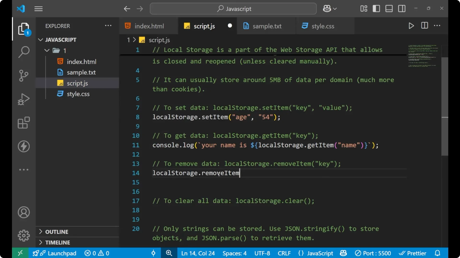 Master Local Storage in JavaScript: Save and Retrieve Data Easily  9