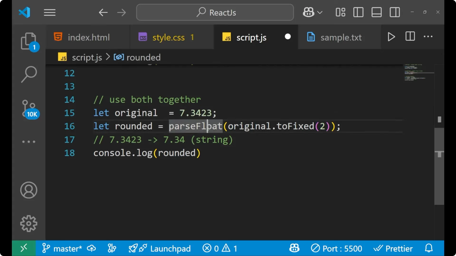 Master Number Formatting with toFixed() and parseFloat() in JS 9