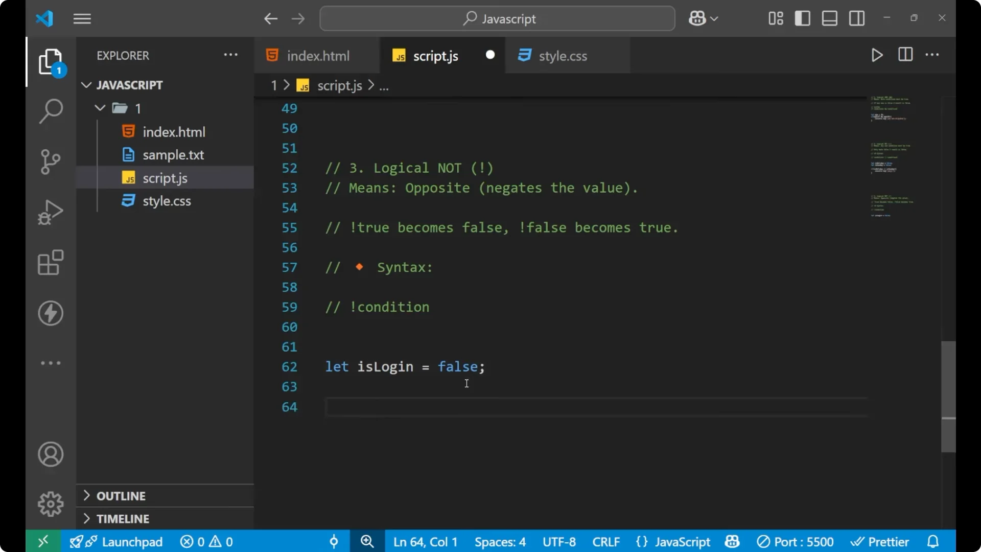 Mastering JavaScript Logical Operators: &&, ||, and ! Explained  20
