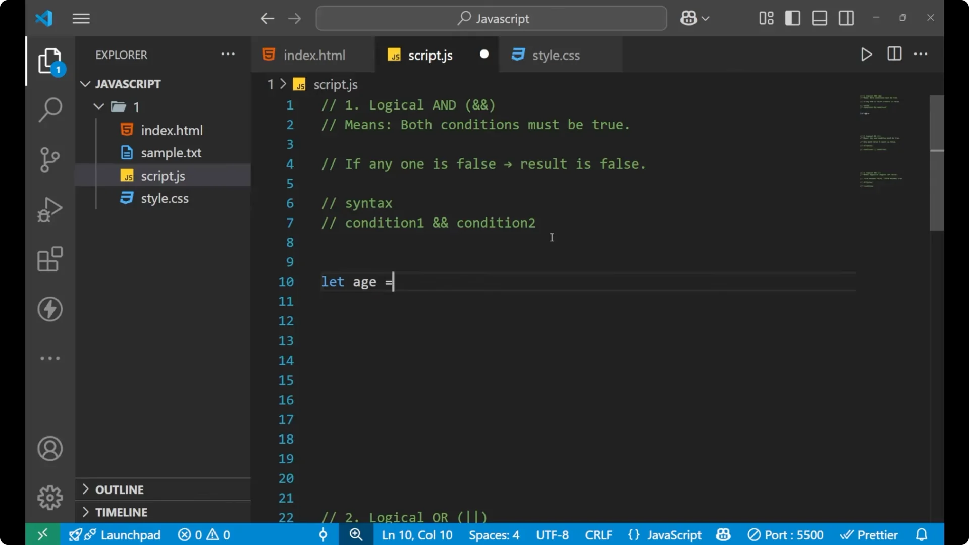 Mastering JavaScript Logical Operators: &&, ||, and ! Explained 5