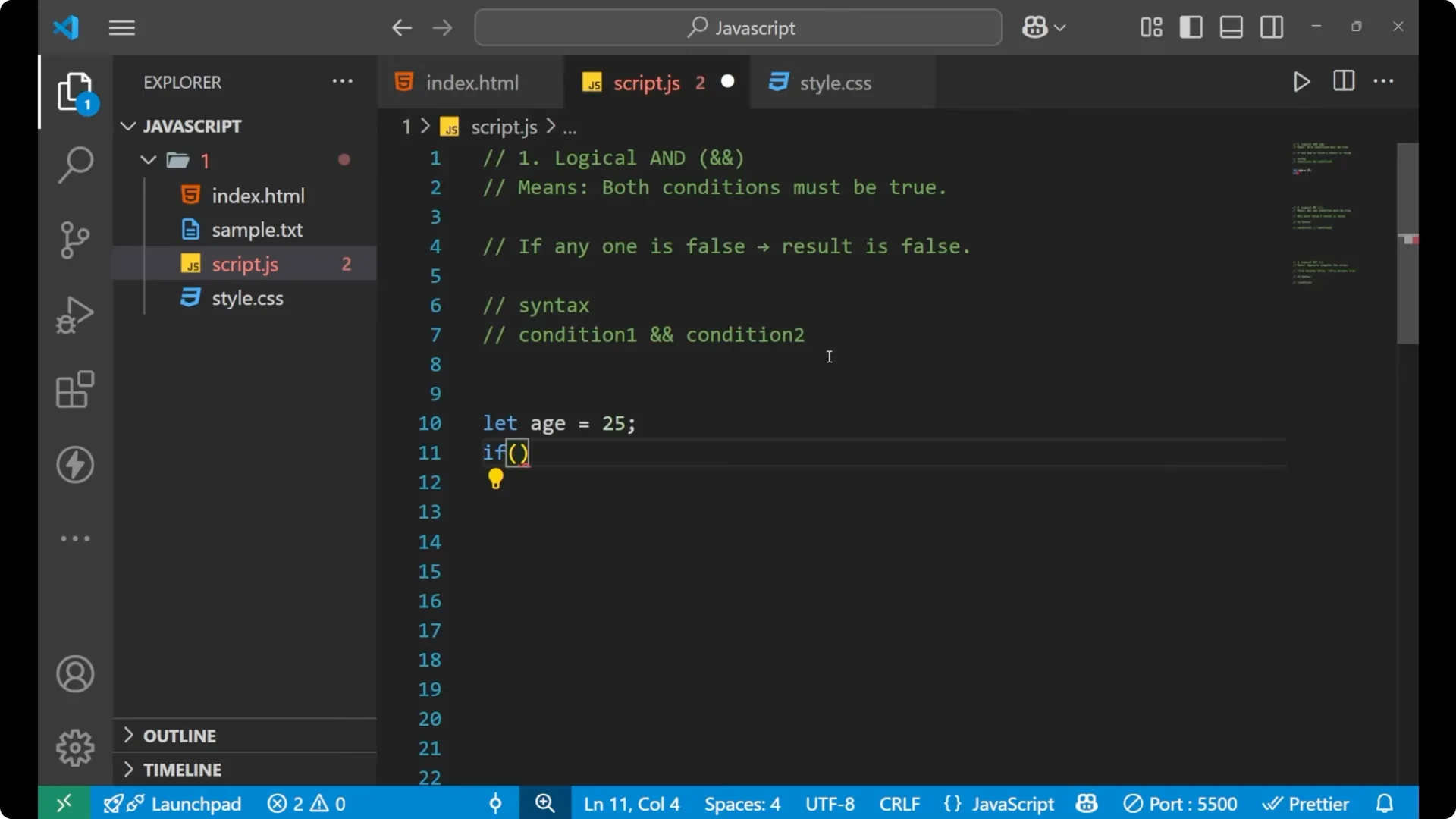 Mastering JavaScript Logical Operators: &&, ||, and ! Explained  6