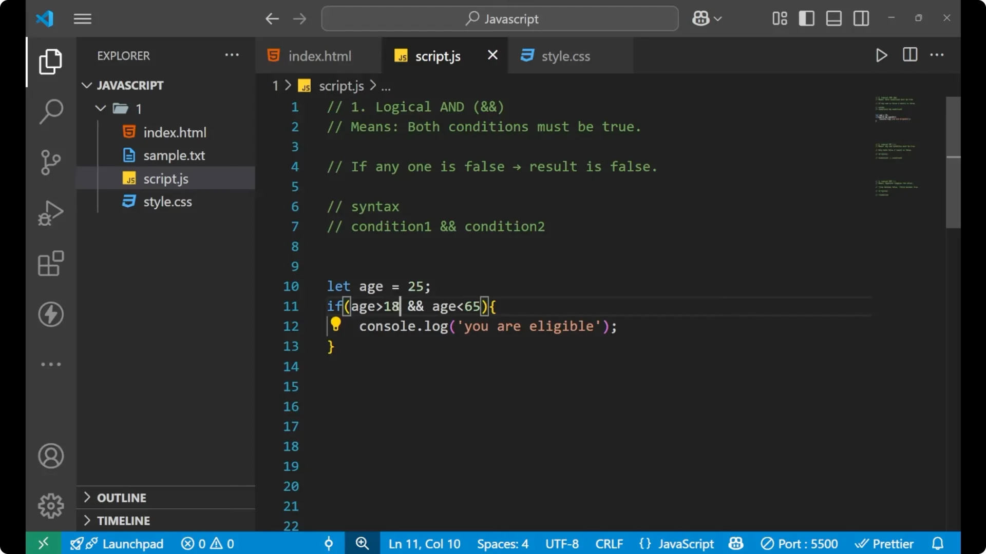 Mastering JavaScript Logical Operators: &&, ||, and ! Explained  8