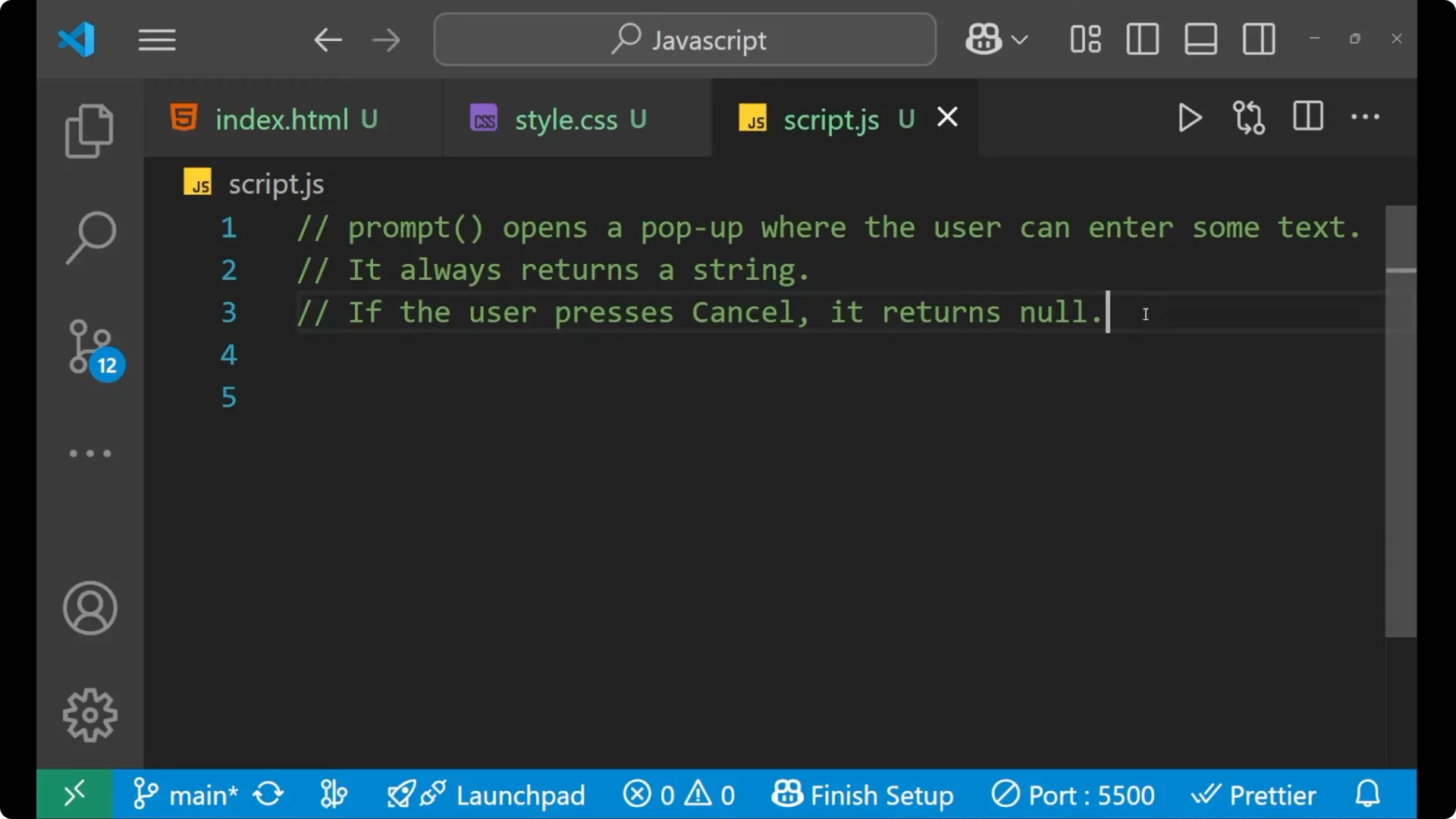Mastering JavaScript Prompts: Capture User Input with Examples  2