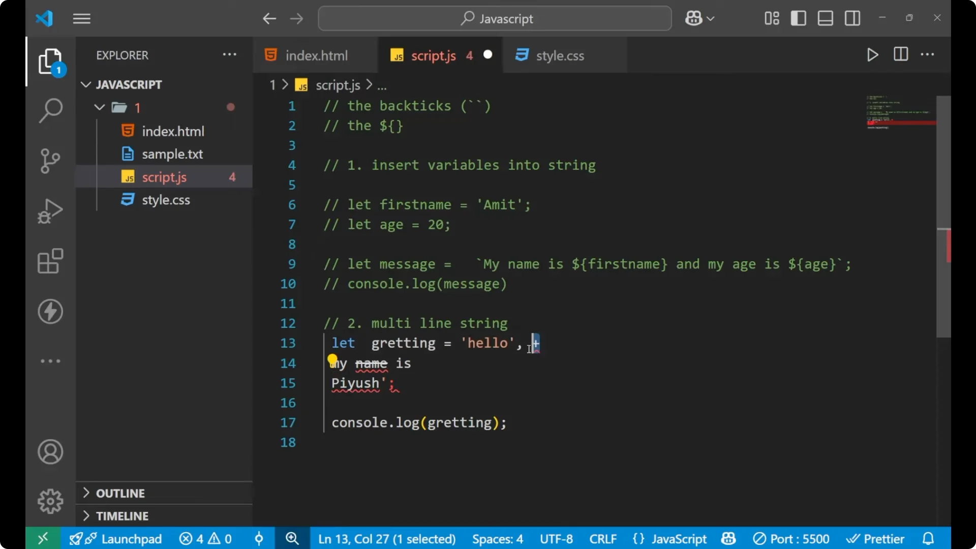 Mastering JavaScript Template Literals for Smooth String Formatting 11