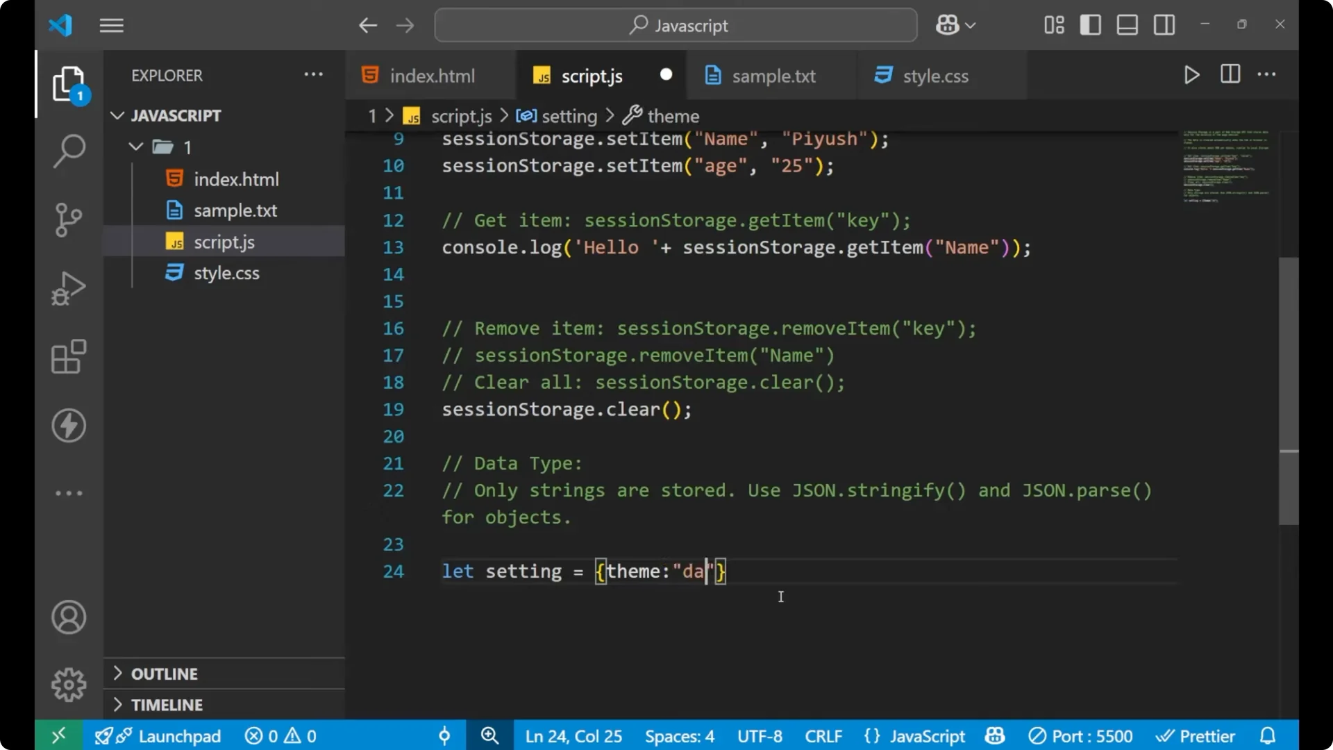 Mastering Session Storage in JavaScript: Store Temporary Browser Data  13