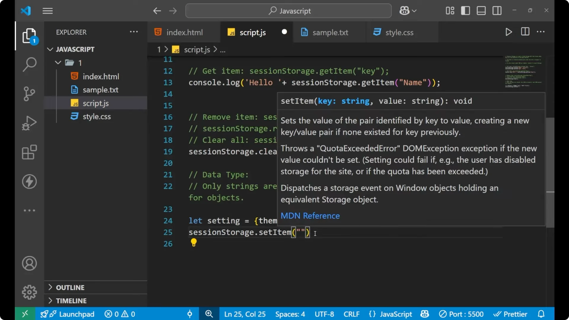 Mastering Session Storage in JavaScript: Store Temporary Browser Data  14