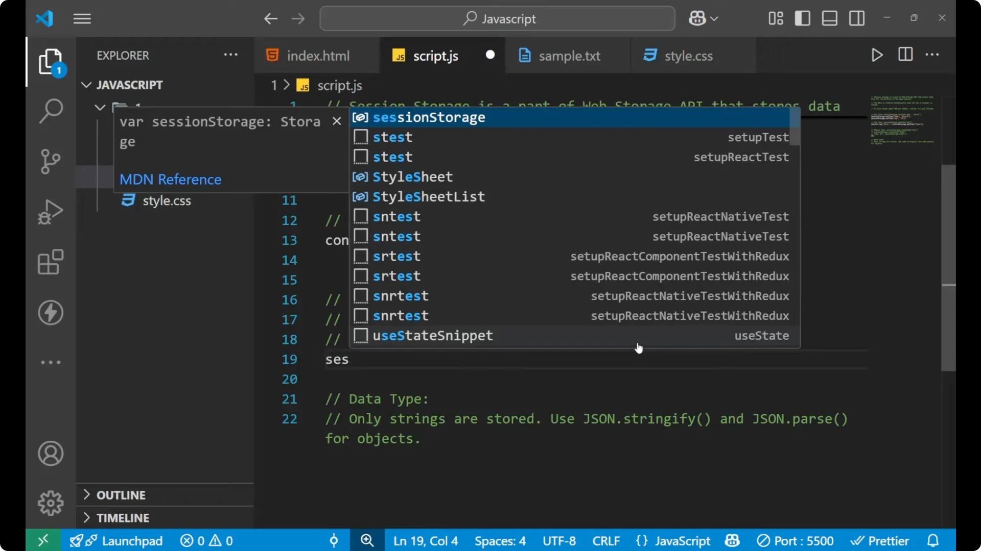 Mastering Session Storage in JavaScript: Store Temporary Browser Data  9