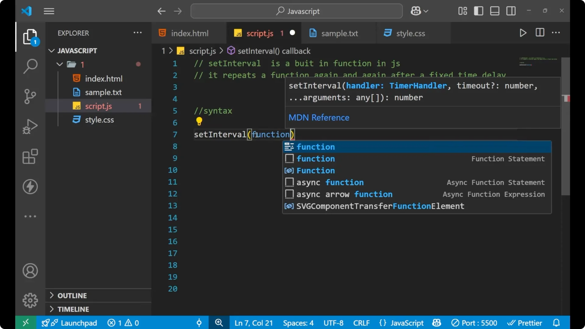 Mastering setInterval: Run JavaScript Code Repeatedly with Timers  4