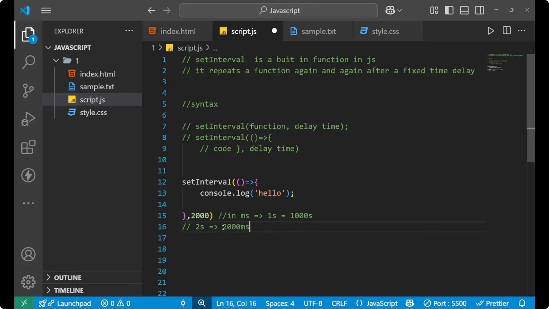 Mastering setInterval: Run JavaScript Code Repeatedly with Timers 9