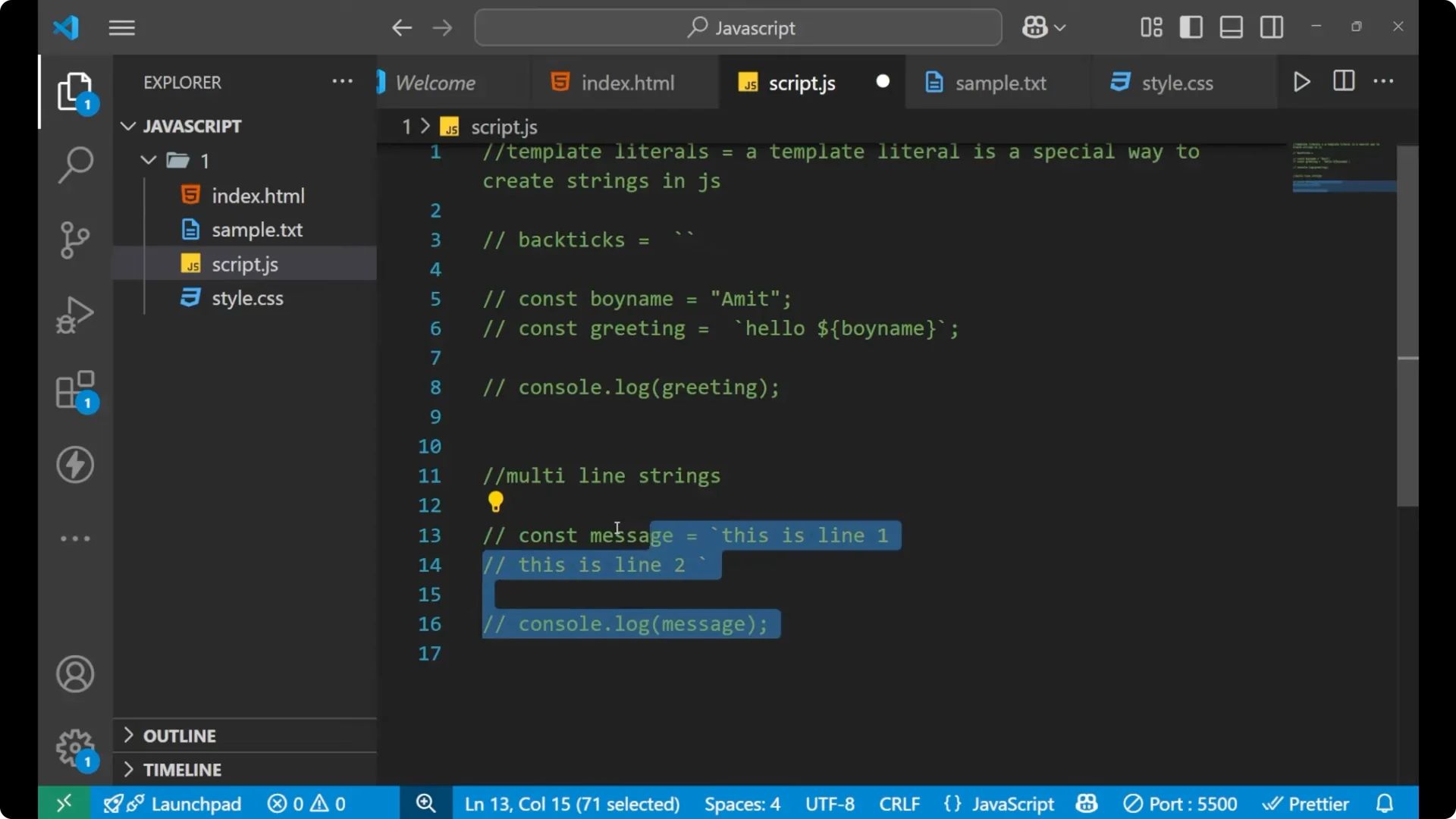 Mastering Template Literals: A Simple JavaScript Guide 11