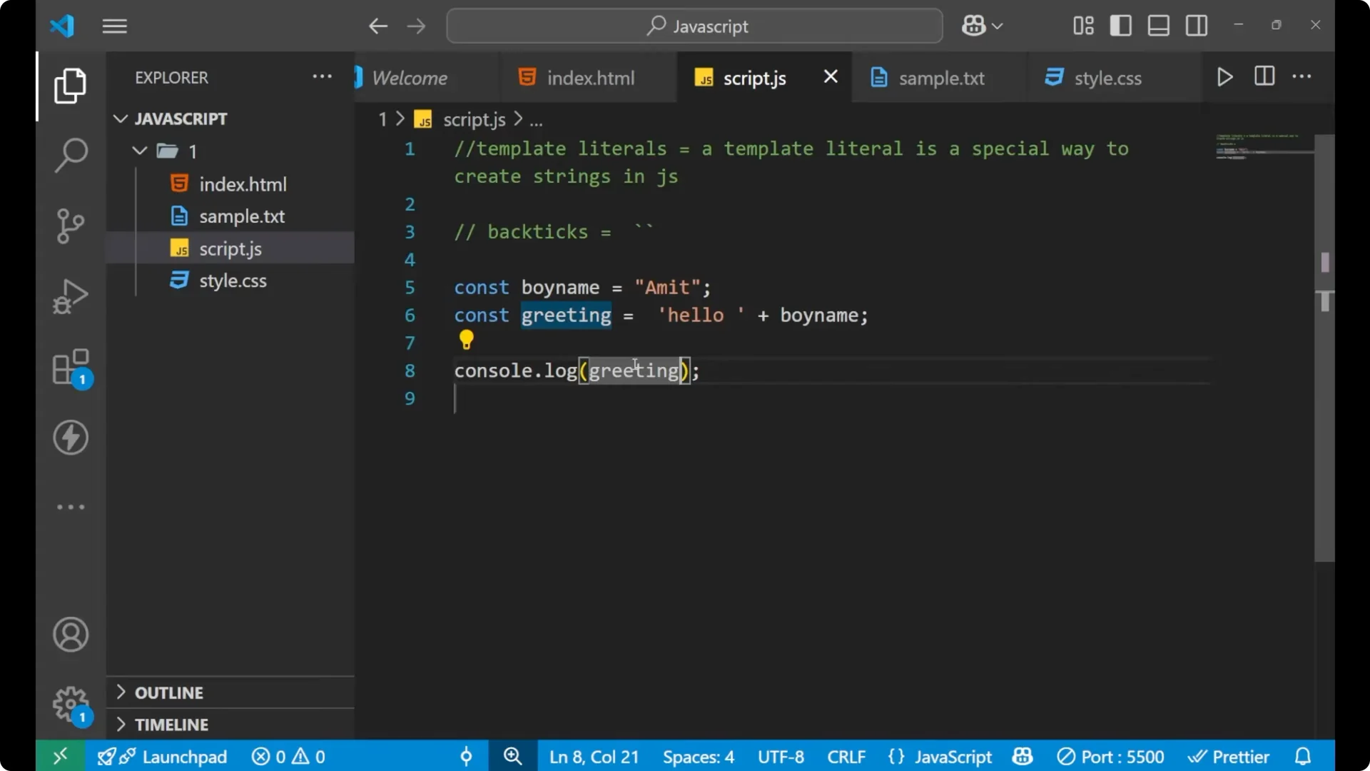 Mastering Template Literals: A Simple JavaScript Guide 4