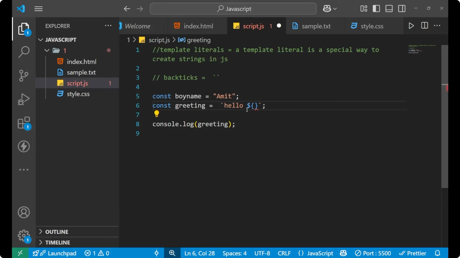 Mastering Template Literals: A Simple JavaScript Guide 5