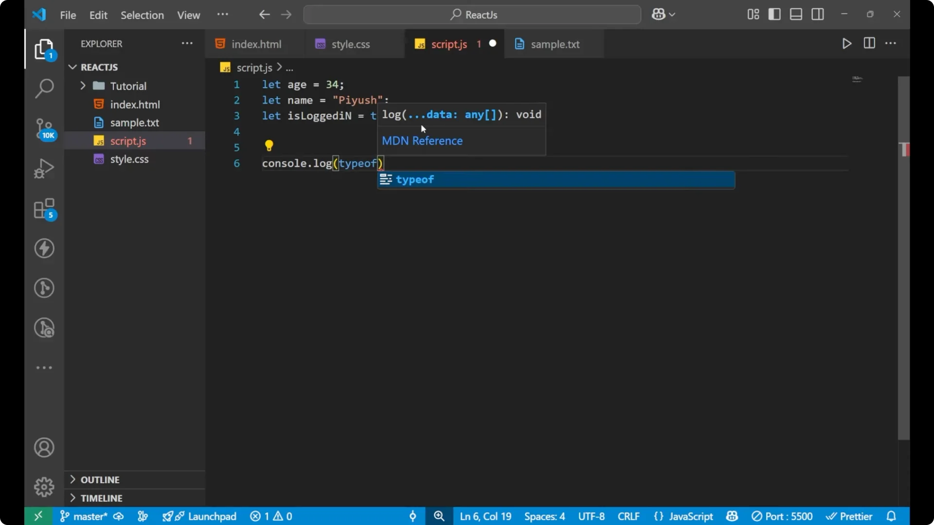 Mastering typeof in JavaScript: A Beginner's Guide with Examples  4