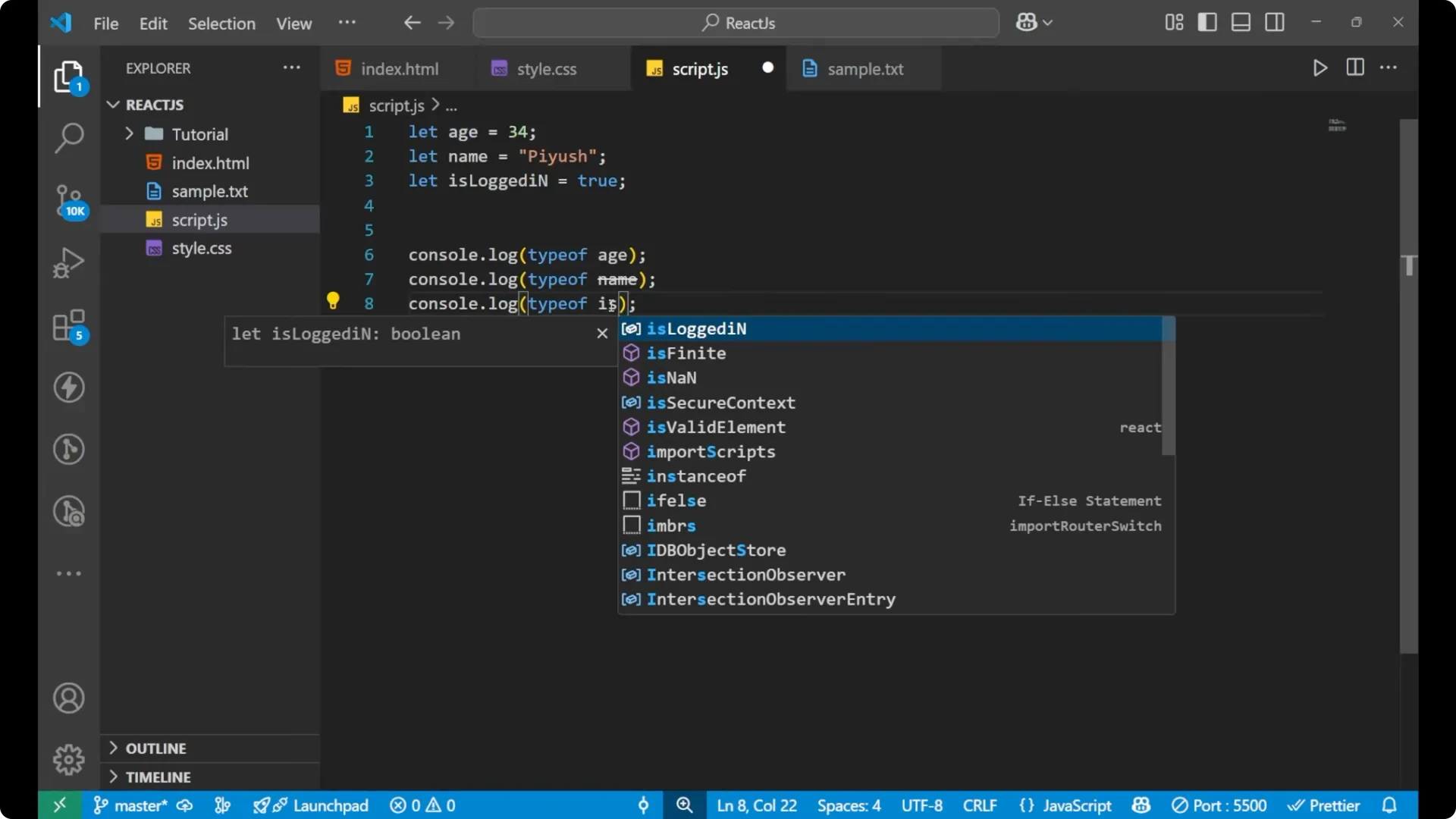 Mastering typeof in JavaScript: A Beginner's Guide with Examples  6