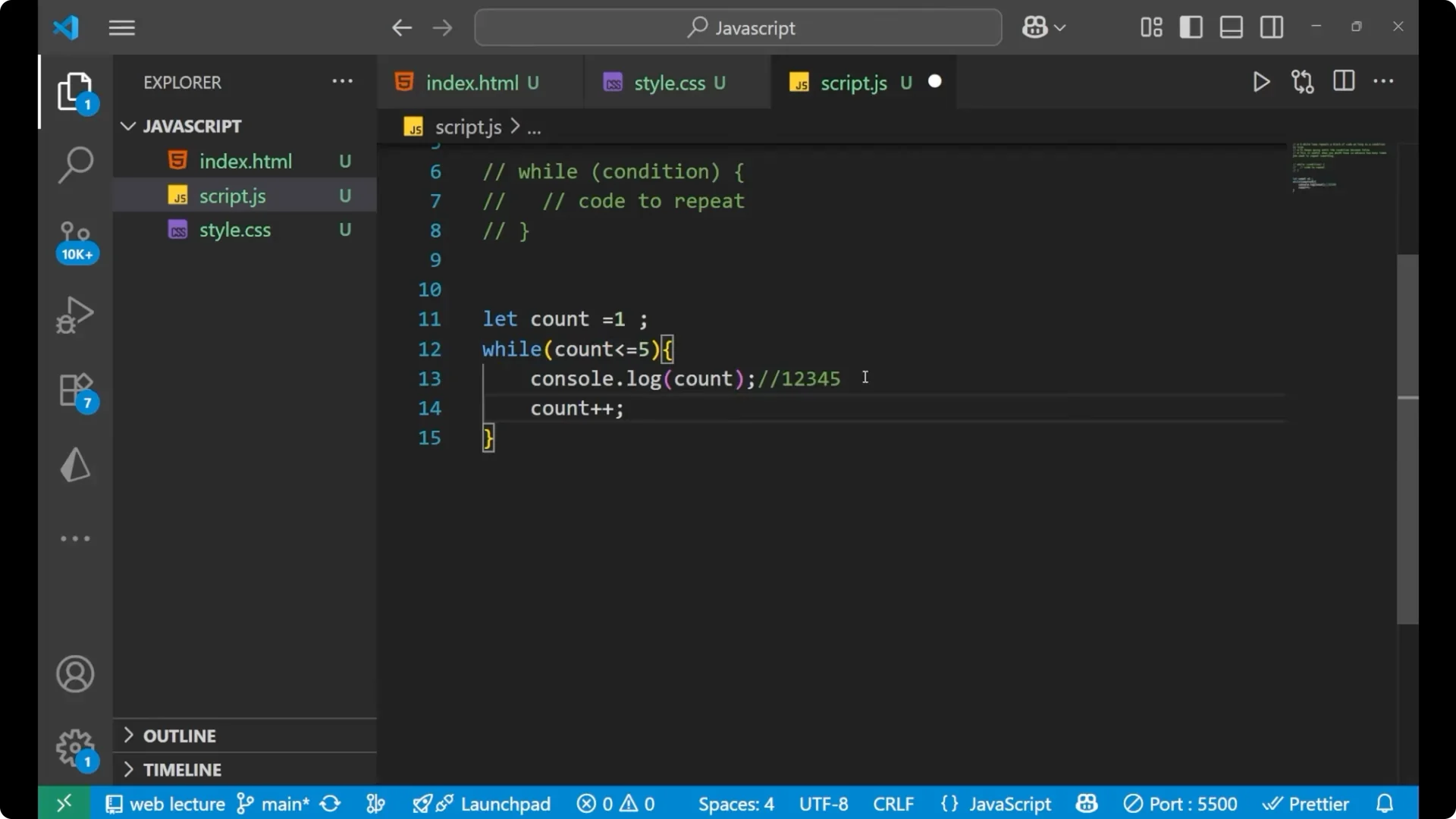 Mastering While Loops in JavaScript: A Beginner’s Guide screenshot 11