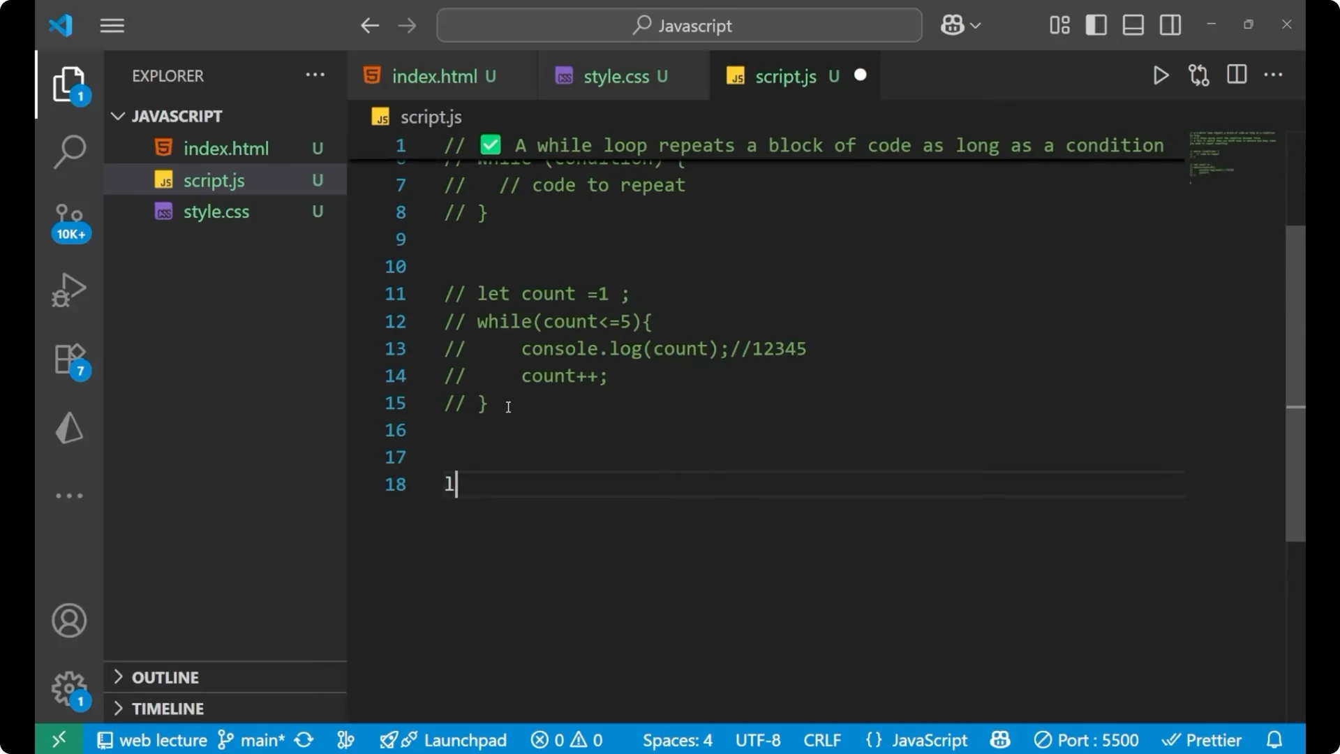 Mastering While Loops in JavaScript: A Beginner’s Guide screenshot 12