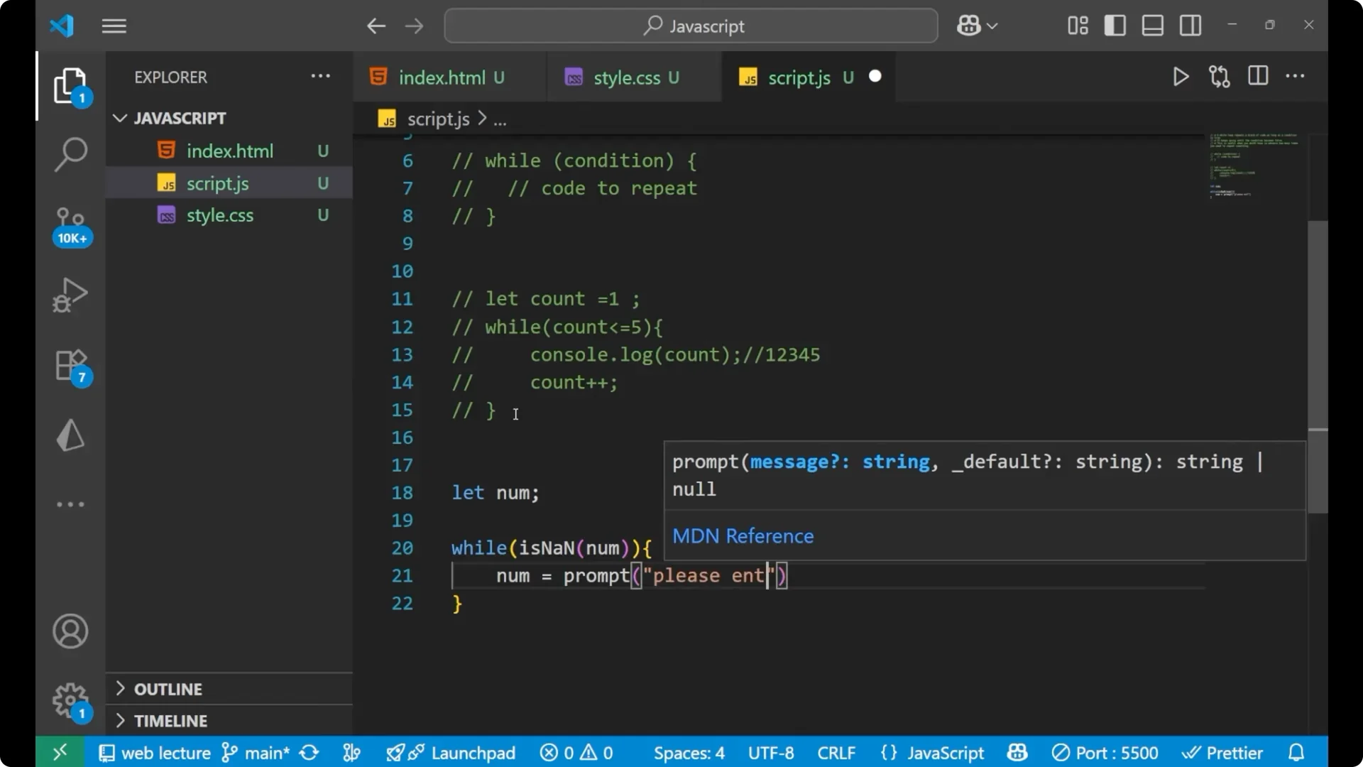 Mastering While Loops in JavaScript: A Beginner’s Guide screenshot 13