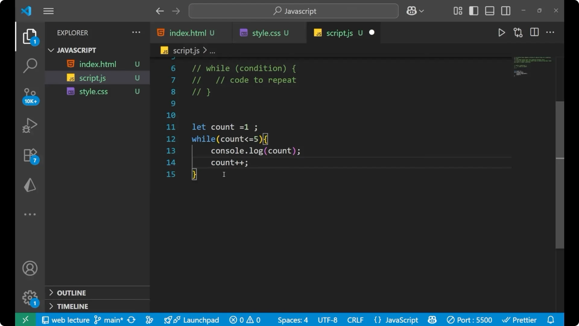 Mastering While Loops in JavaScript: A Beginner’s Guide screenshot 6