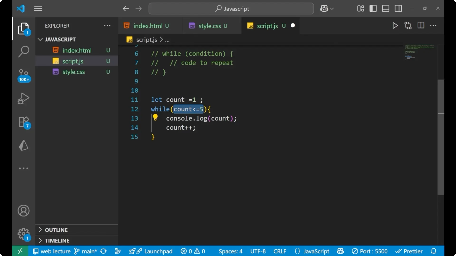 Mastering While Loops in JavaScript: A Beginner’s Guide screenshot 8