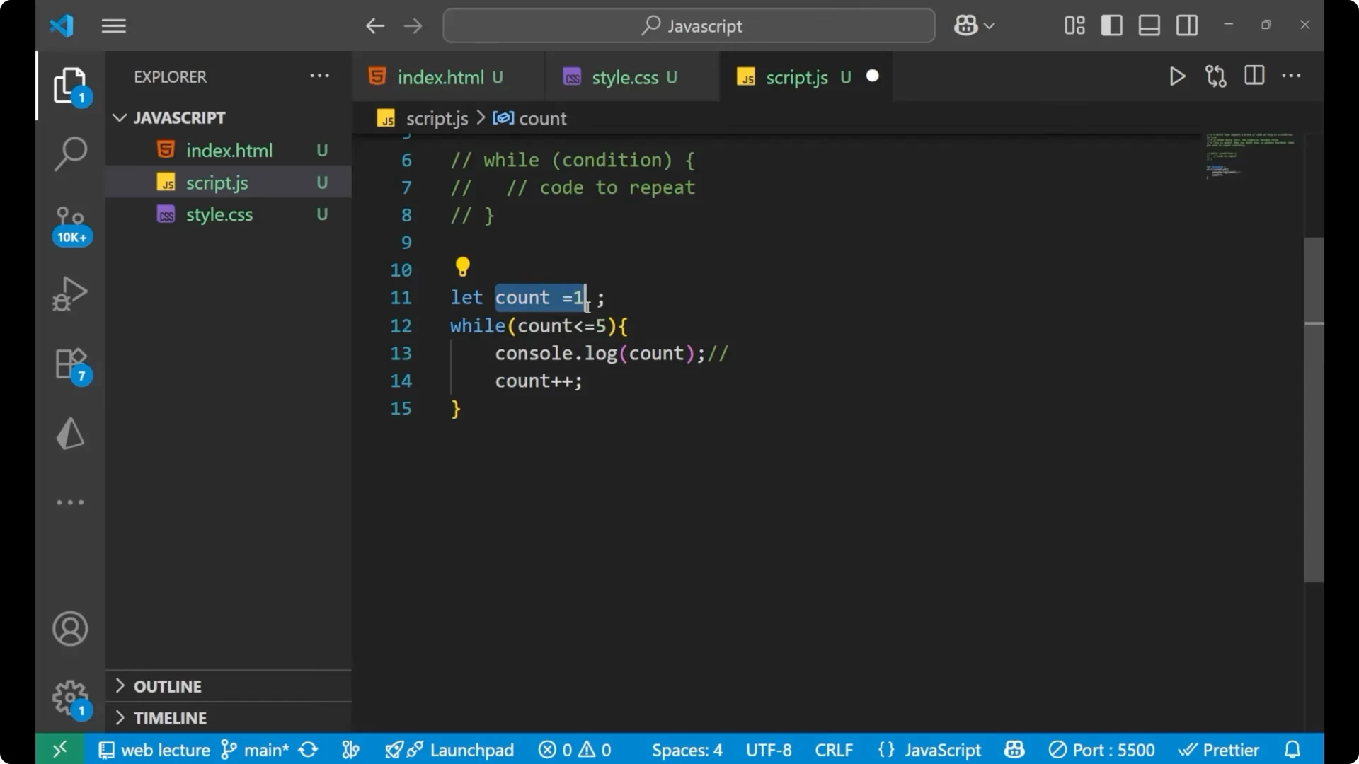 Mastering While Loops in JavaScript: A Beginner’s Guide screenshot 9