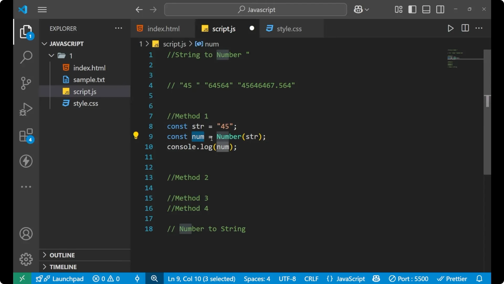 Simple Ways to Convert Strings and Numbers in JavaScript 5