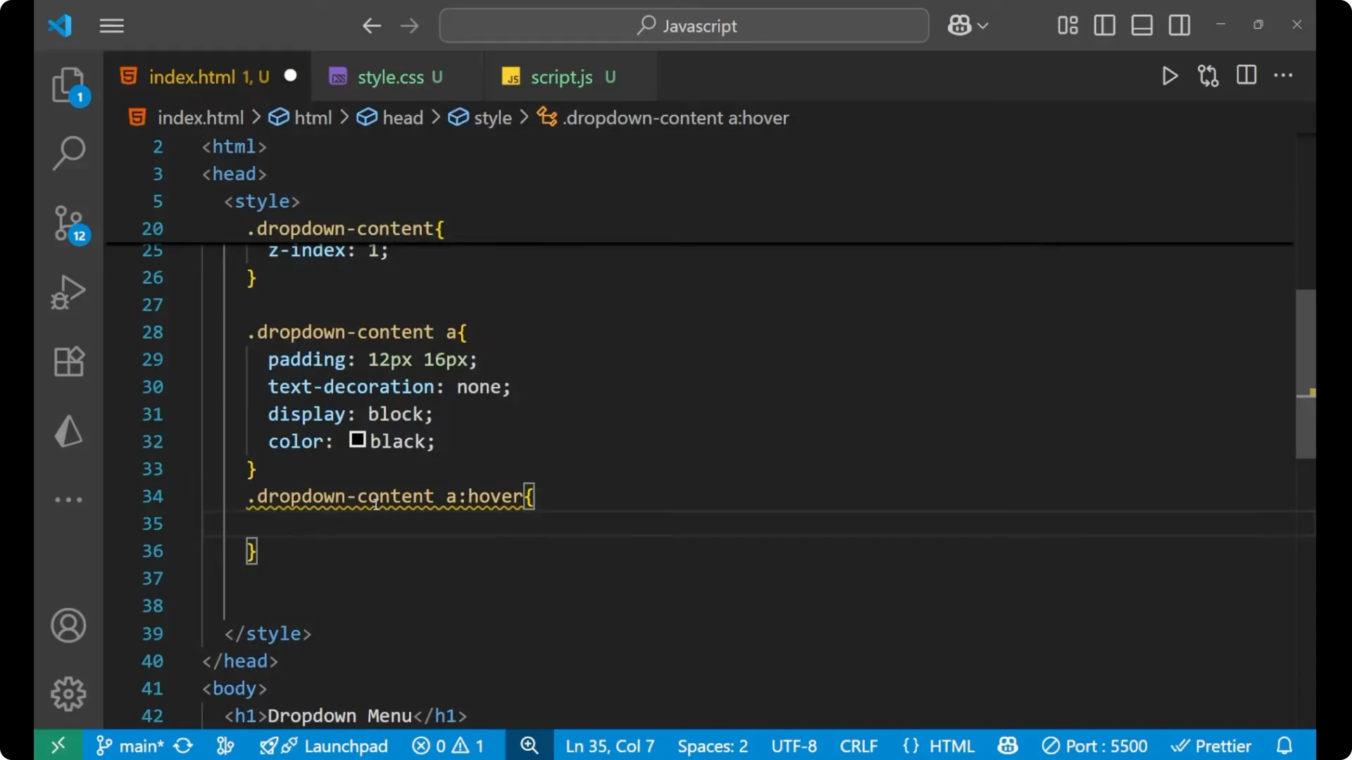 Step-by-Step Guide to Building a JavaScript Dropdown Menu  5