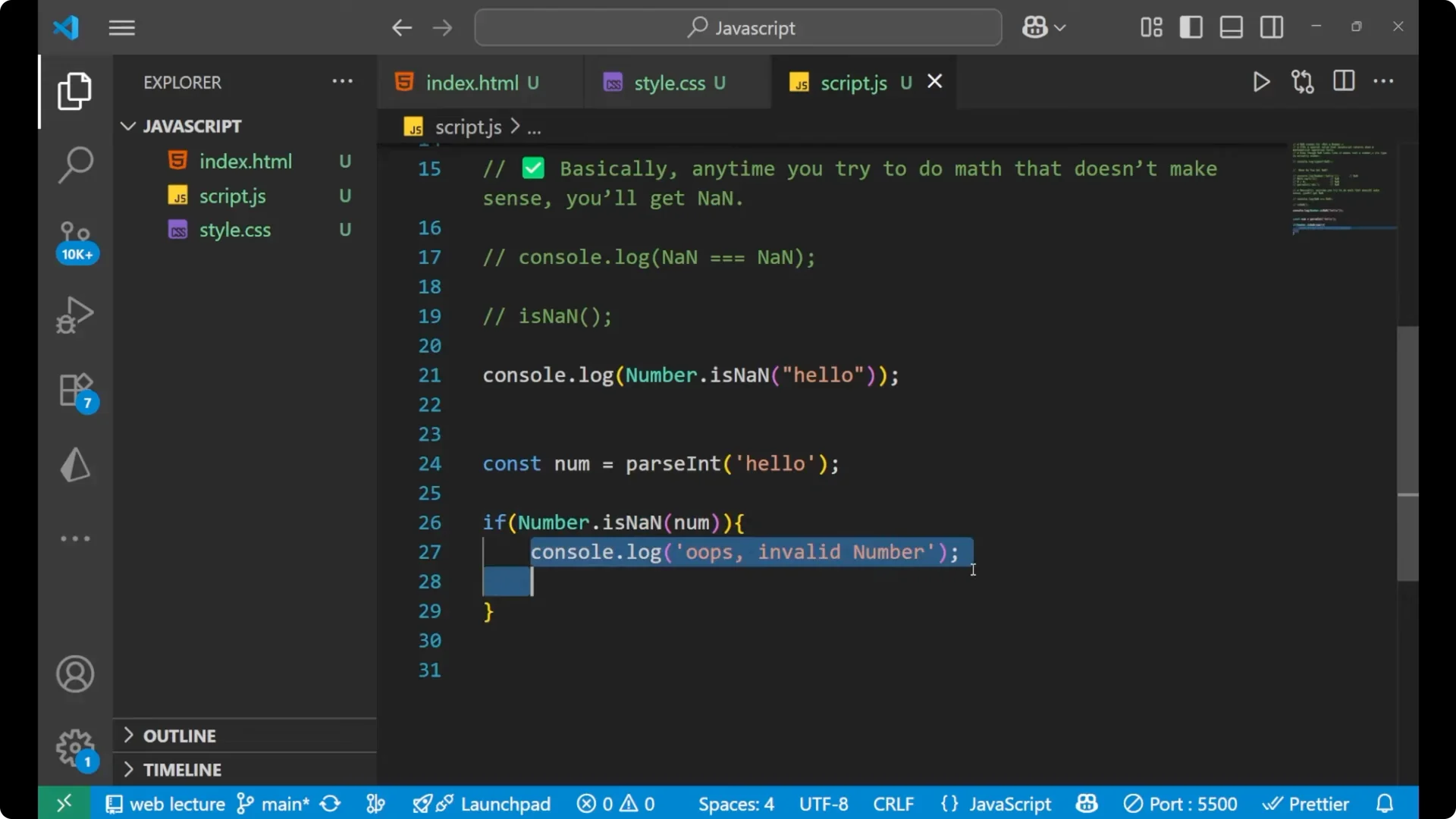 Understanding NaN in JavaScript: How to Detect and Fix It 15