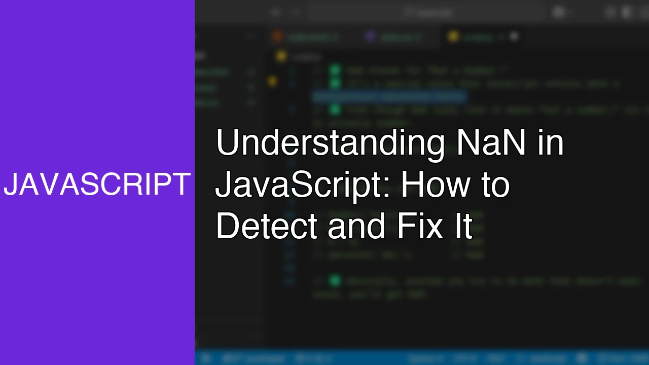 Understanding NaN in JavaScript: How to Detect and Fix It - Featured Image