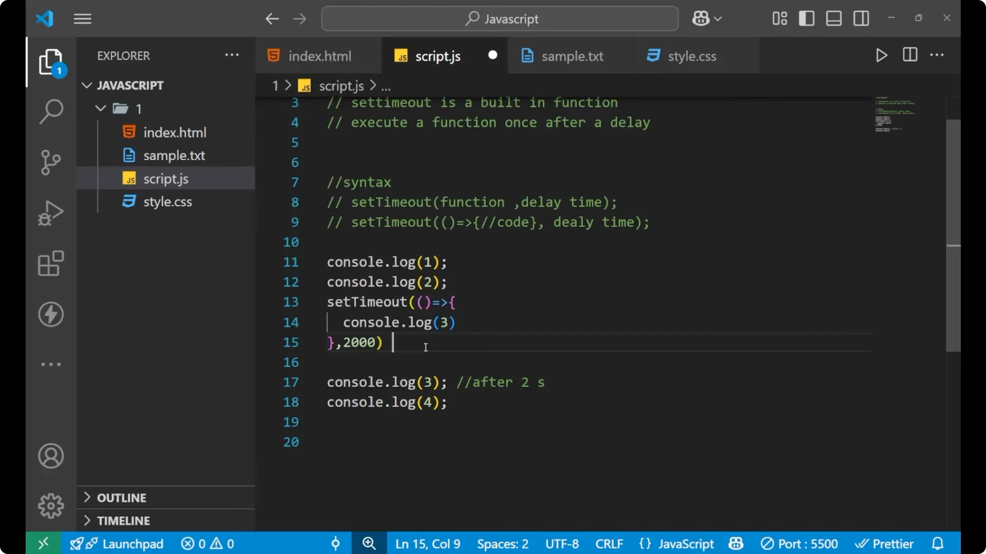 Mastering setTimeout in JavaScript: Effective Delays and Timers  15